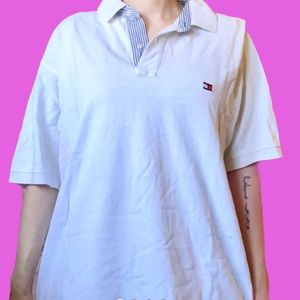 Vintage White Tommy HIlfiger Polo